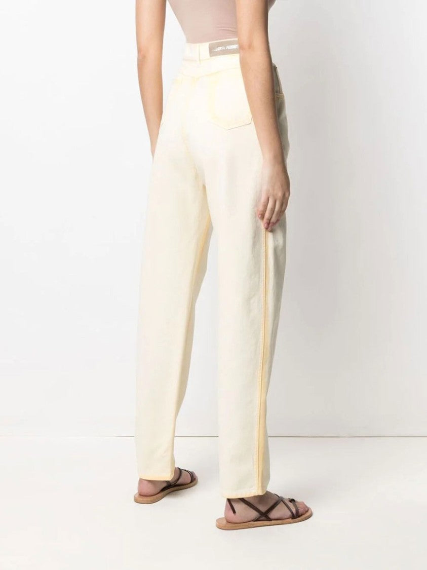 Alberta Ferretti Relaxed Straight-Leg Pants With Five-Pocket Styling