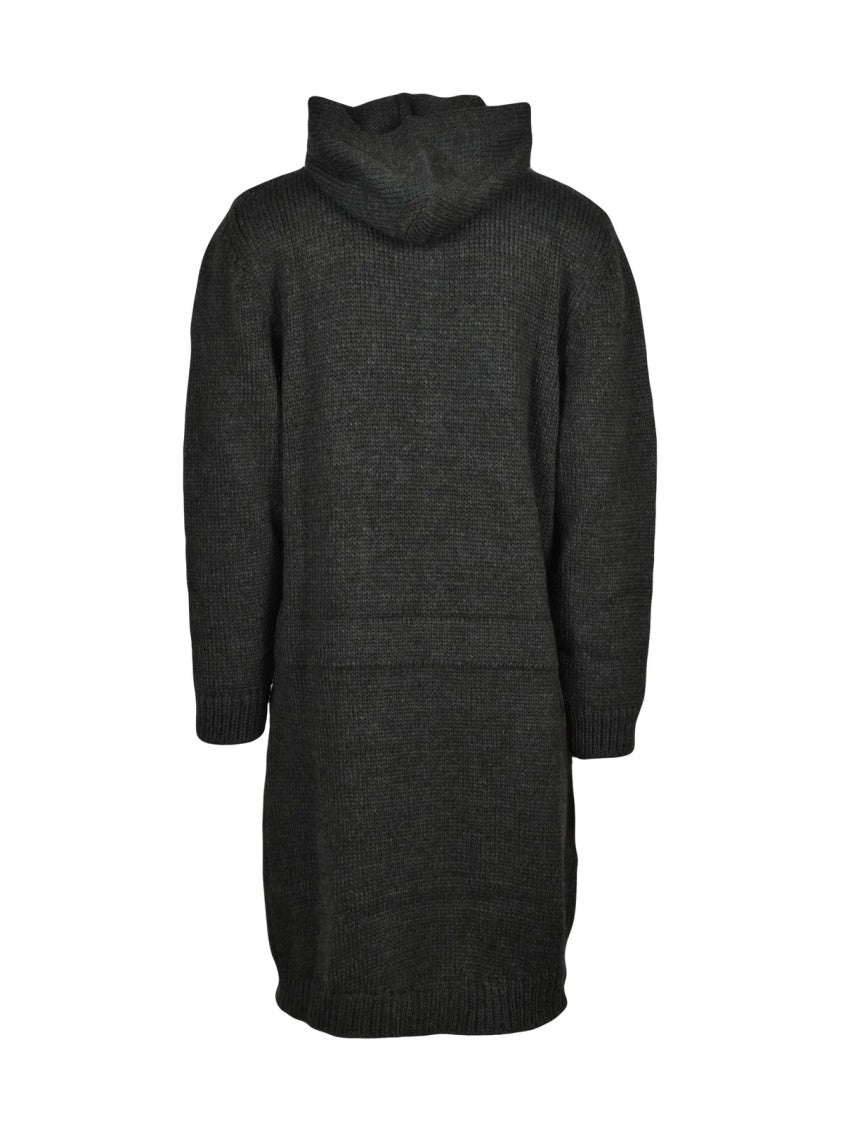 Cashmere Company P. Green Knit Wool-Blend Coat