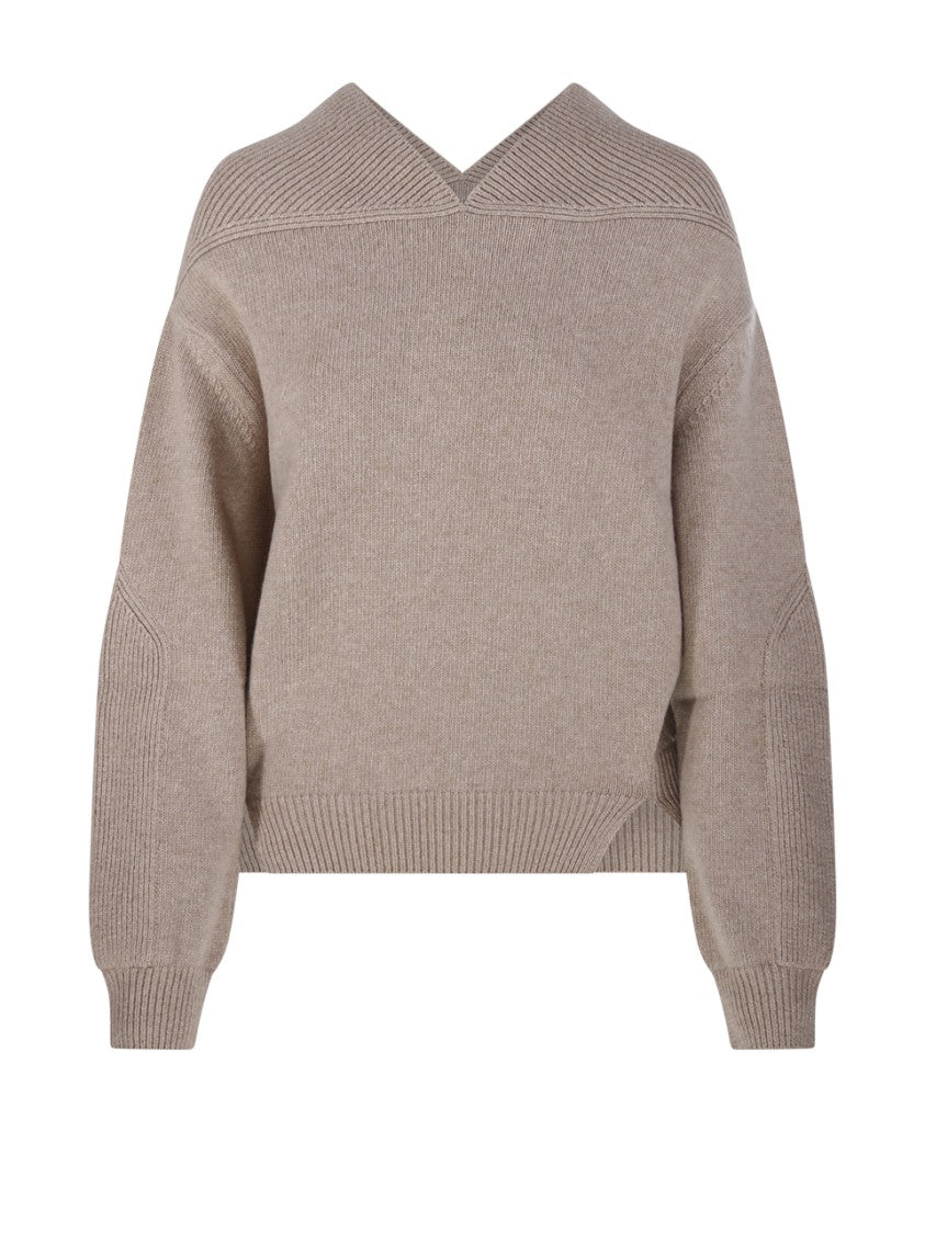 Victoria Beckham V-Neck Yoke Detail Jumper Sweater