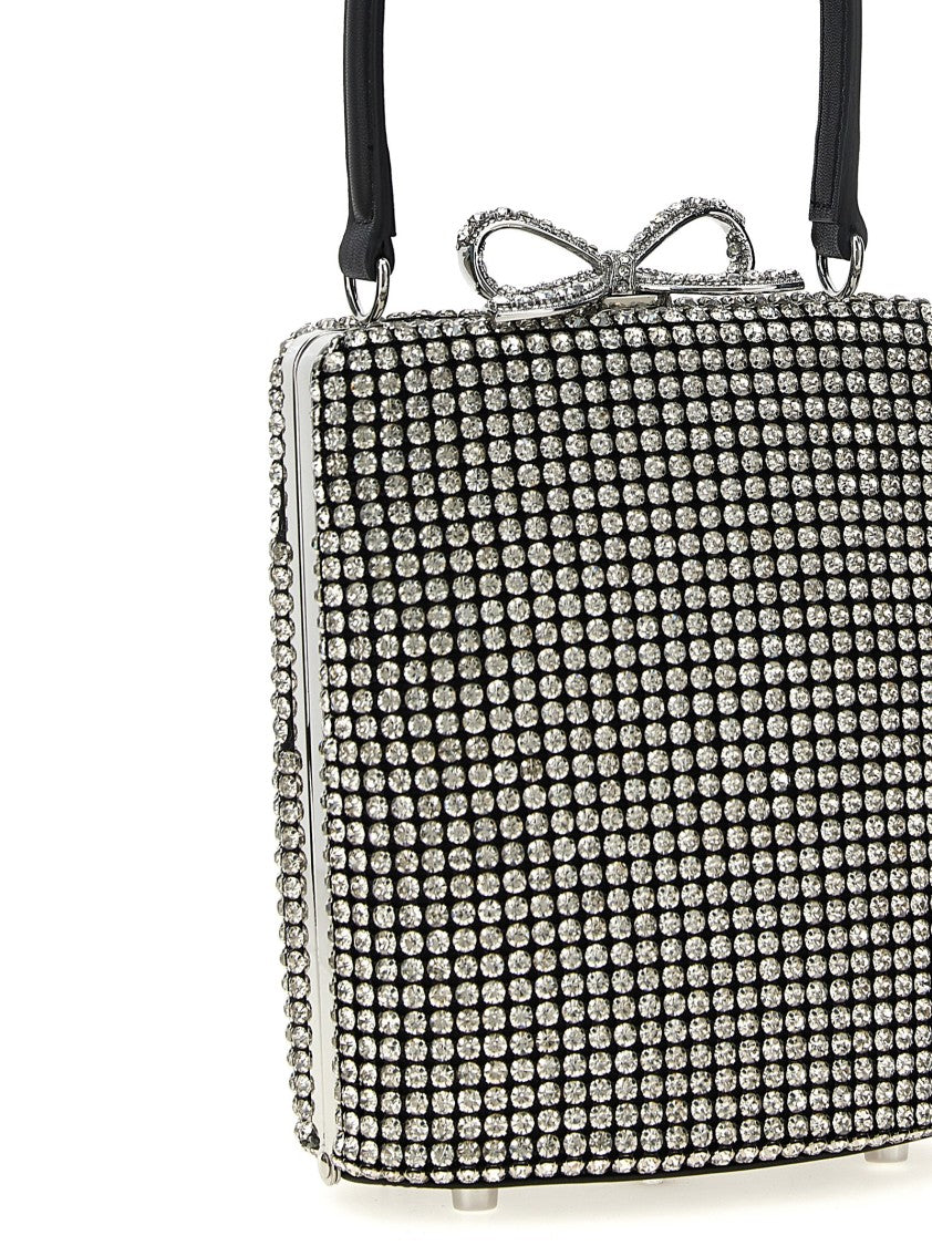Self-Portrait 'Silver Crystal Fishnet' Handbag