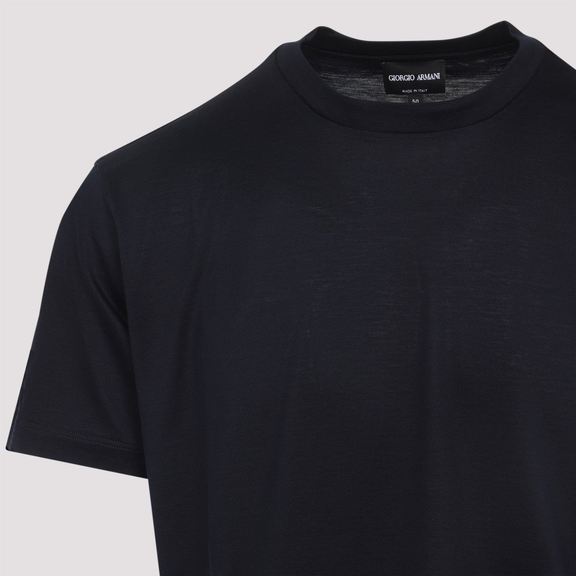 Giorgio Armani Silk Blend T-Shirt With Classic Crew Neckline