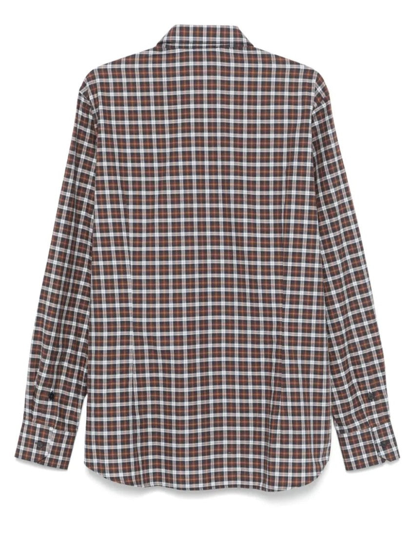 Peserico Brown Checked Shirt