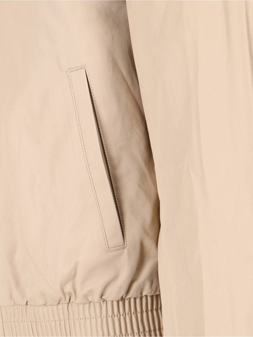 Tonywack Structured Beige Jacket With Front Zipper