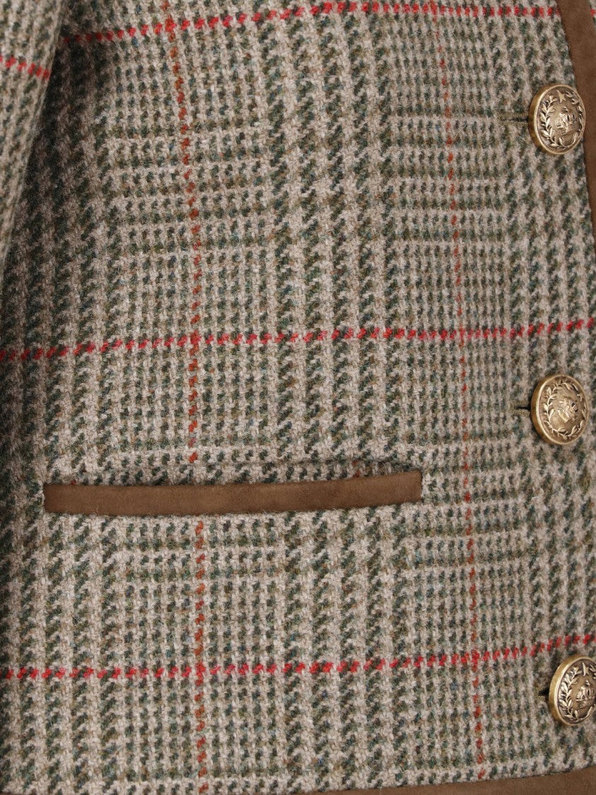 Golden Goose Virgin Wool Crewneck Buttoned Jacket