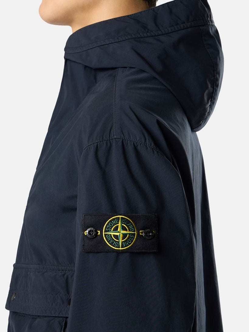 Stone Island Boxy Short Parka With Front Zipper Closure