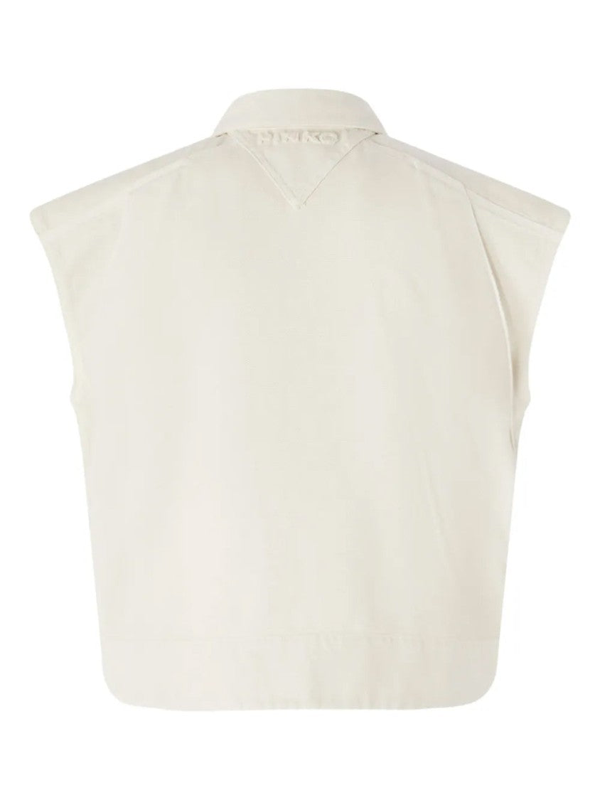 Pinko Structured Casual Vest With High Collar