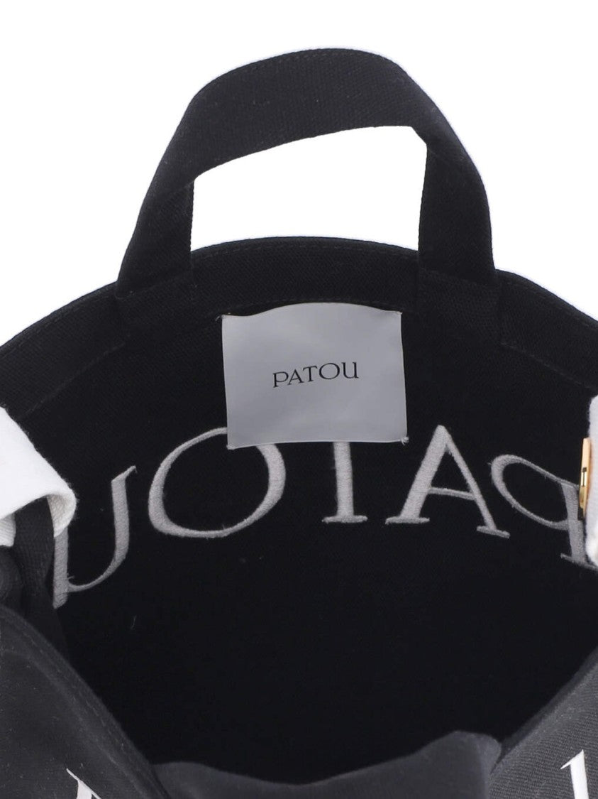 Patou Vertical Logo Tote Bag – Black