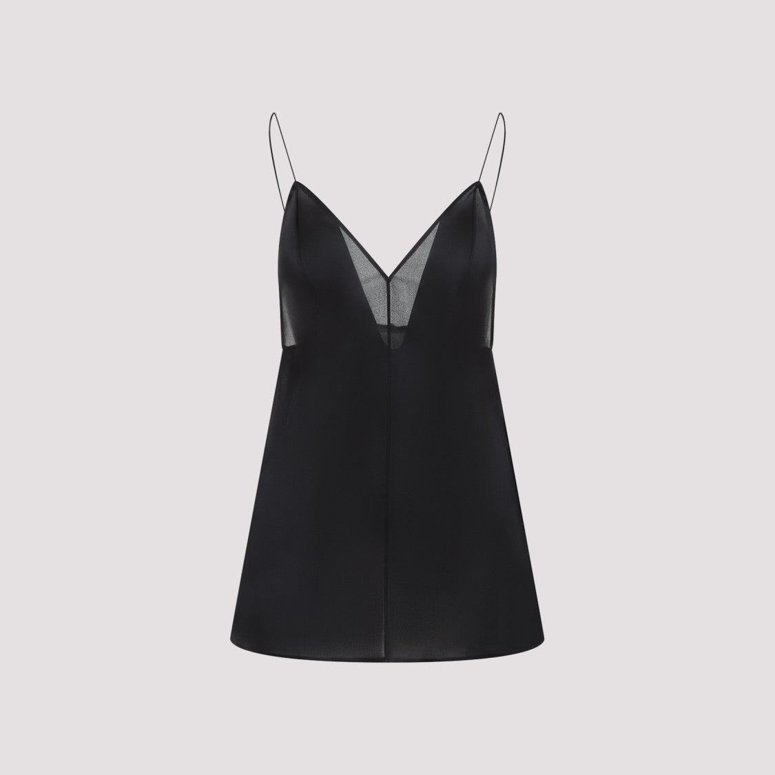 Khaite Talsie Black Silk Top