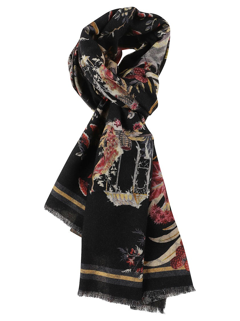 Etro Floral Wool Scarf