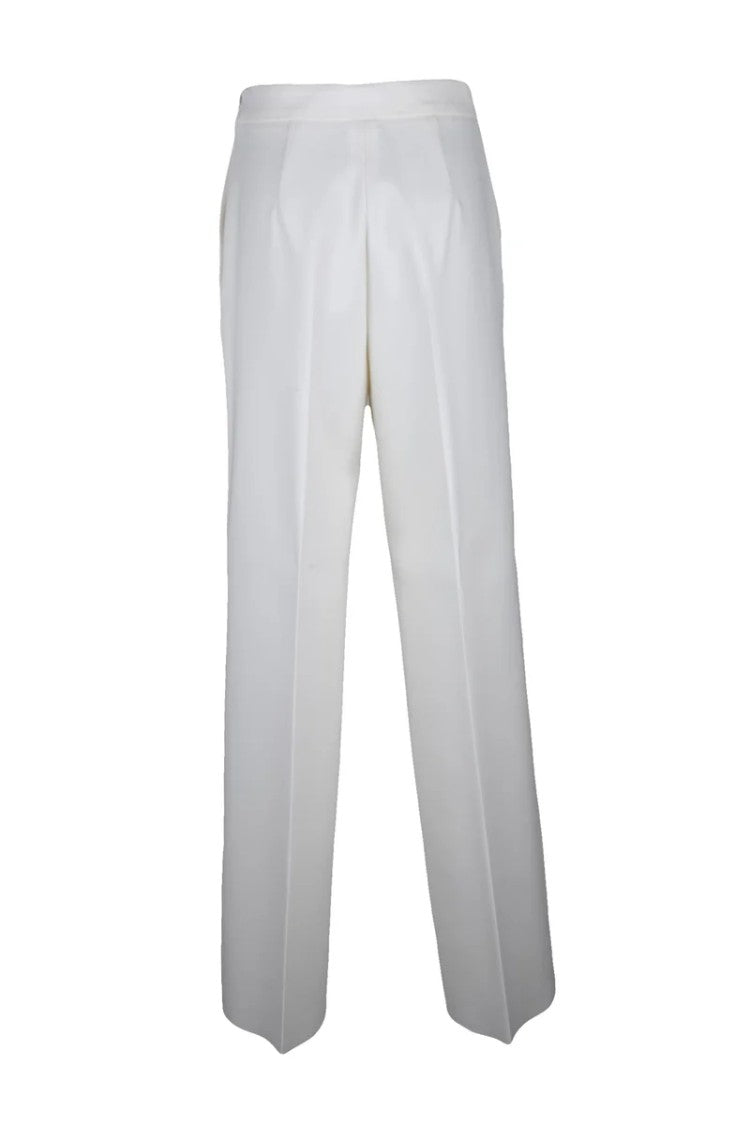 Max Mara Polonia High-Waisted Trousers - White