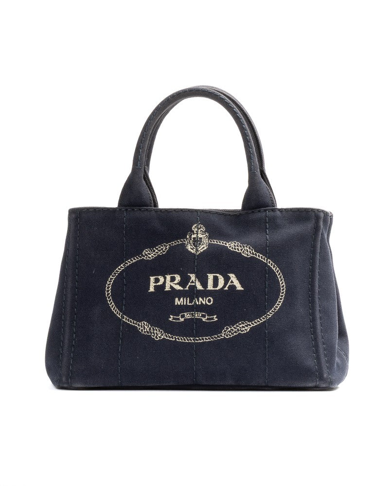 Prada Canapa Bag Small Denim Blue