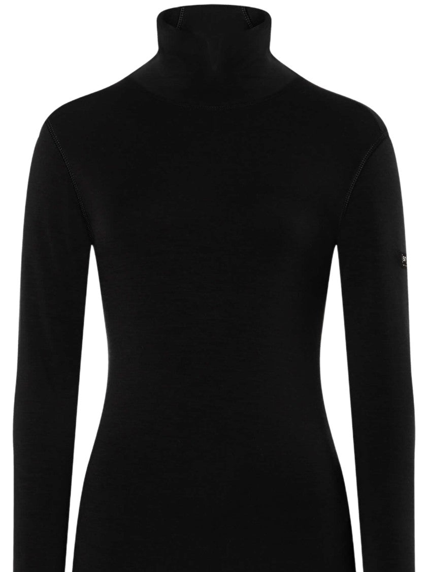 Super.Natural Black Fitted Long-Sleeve Turtleneck Top