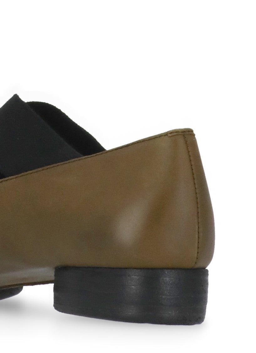 Uma Wang Brown Smooth Leather Ballet Shoes