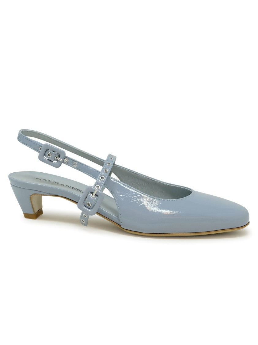 Halmanera Dina14 Light Blue Brezza Patent Leather Glaze Sandals
