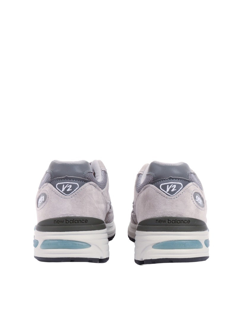 New Balance Grey D Layered Pigskin Sneakers