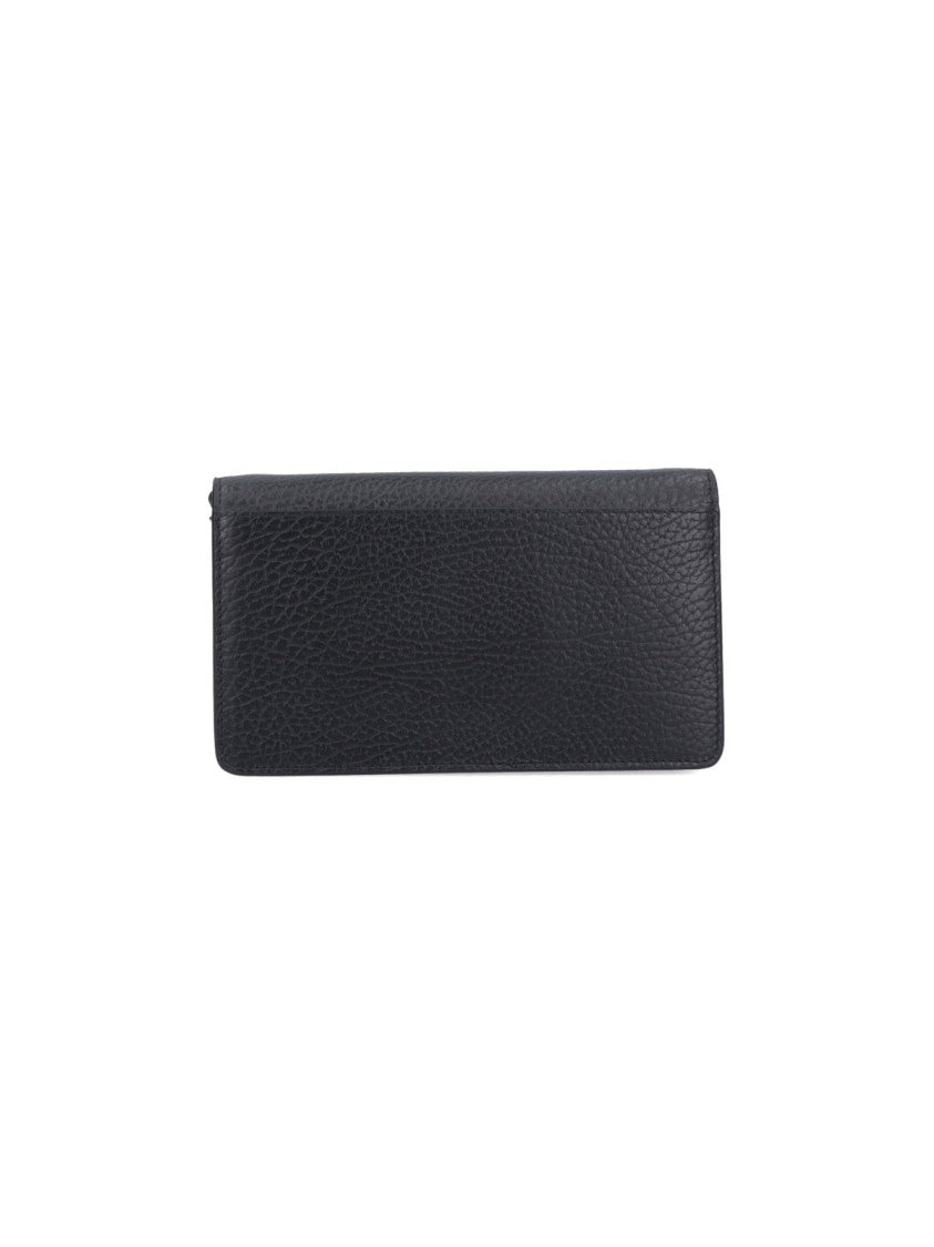 Maison Margiela Black Grain Leather Four Stitches Wallet