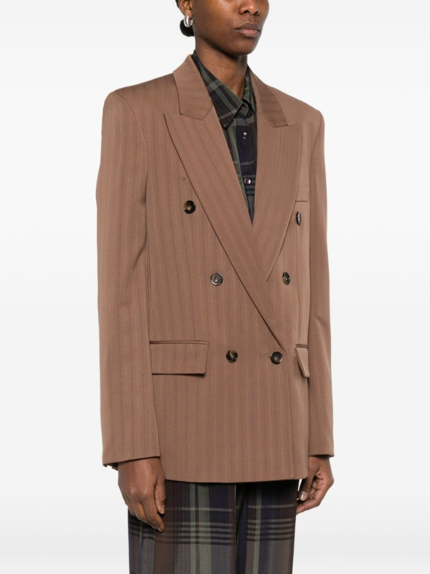 Stella Mccartney Double-Breasted Jacket With Structured Silhouette