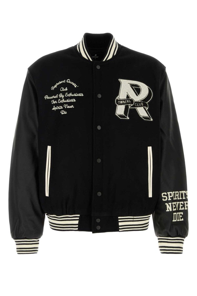 Represent Black Felt Represent Owners Club Bomber Jacket