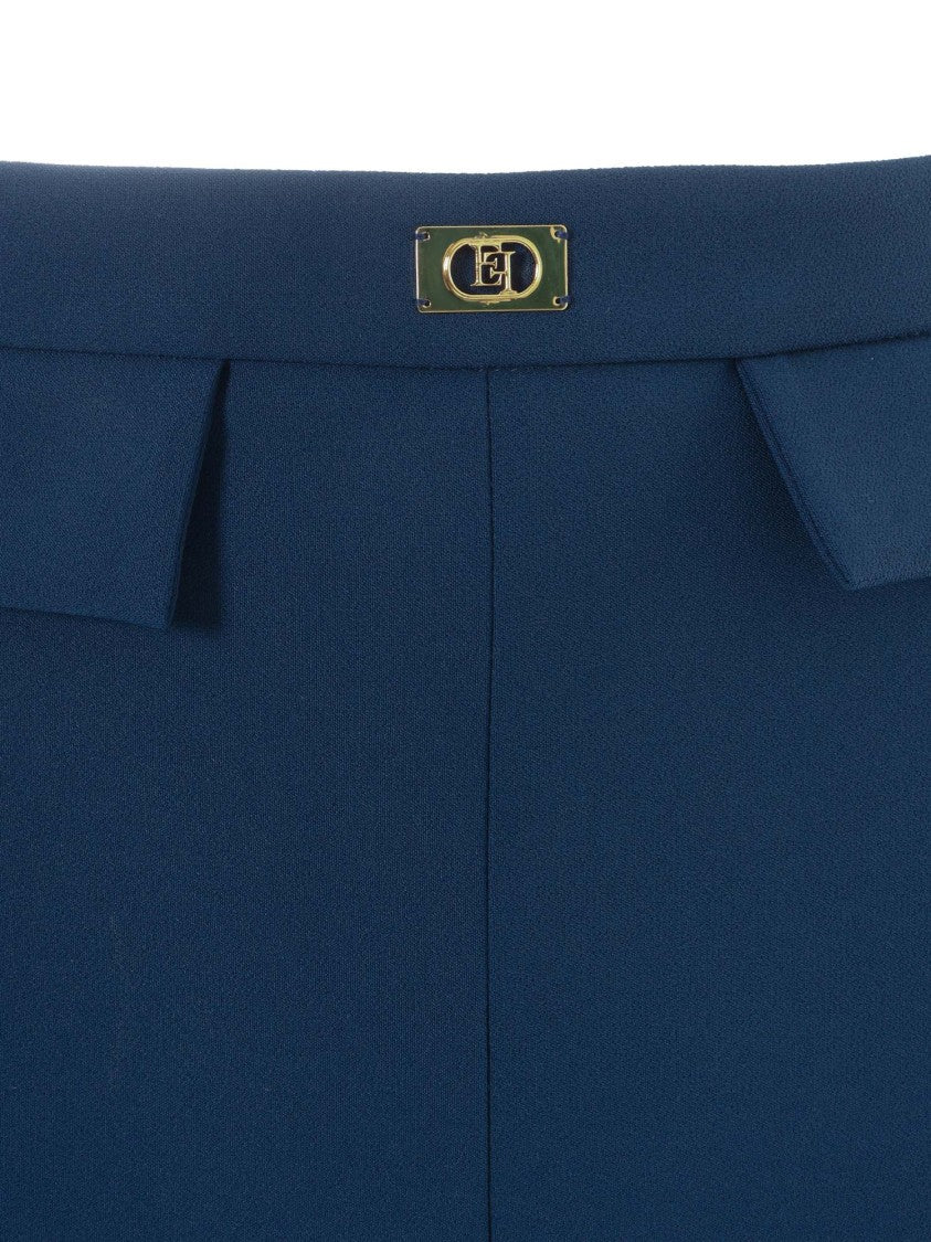 Elisabetta Franchi Tailored Blue Trousers