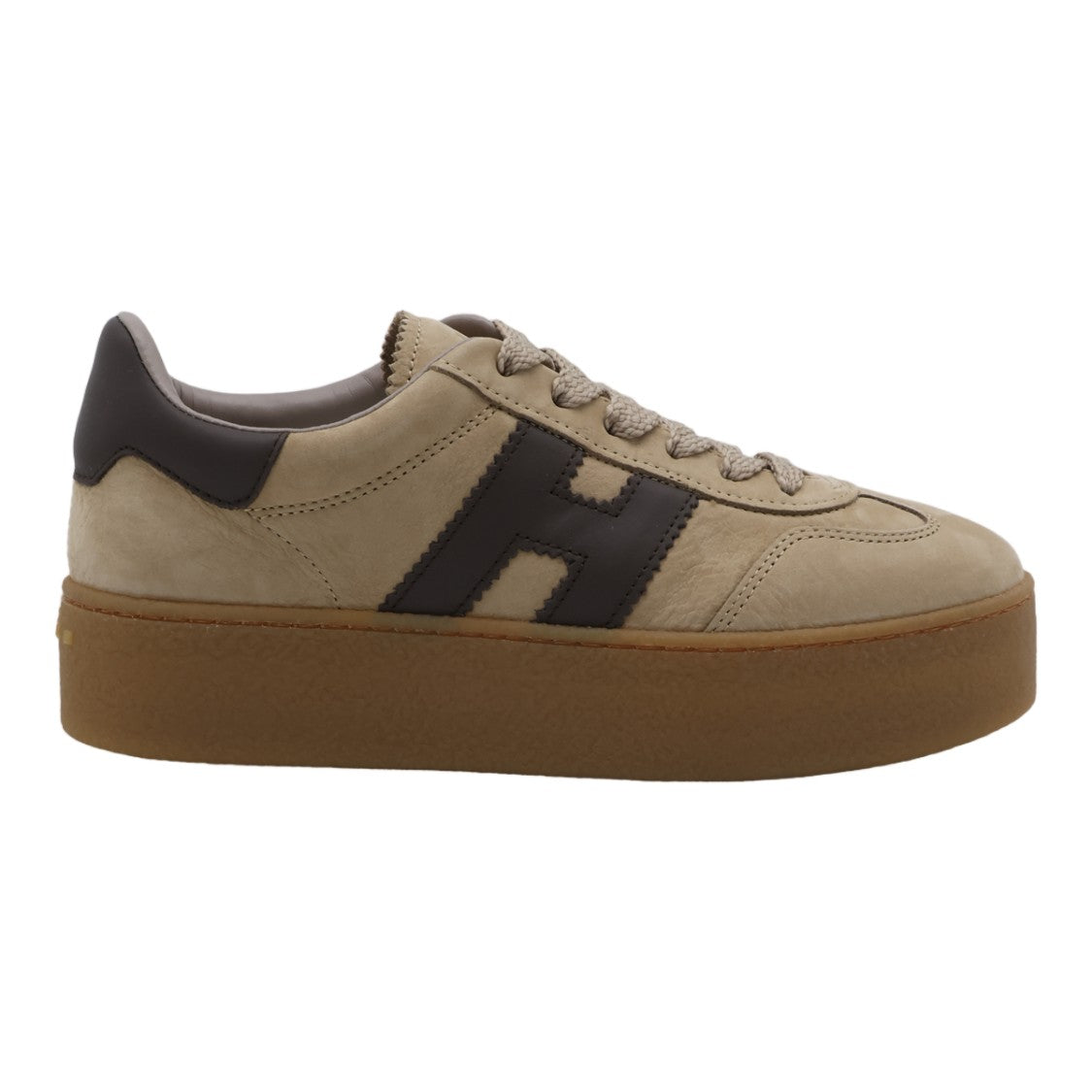 Hogan Platform Sneakers With Contrasting 'H' Logo And Chunky Sole