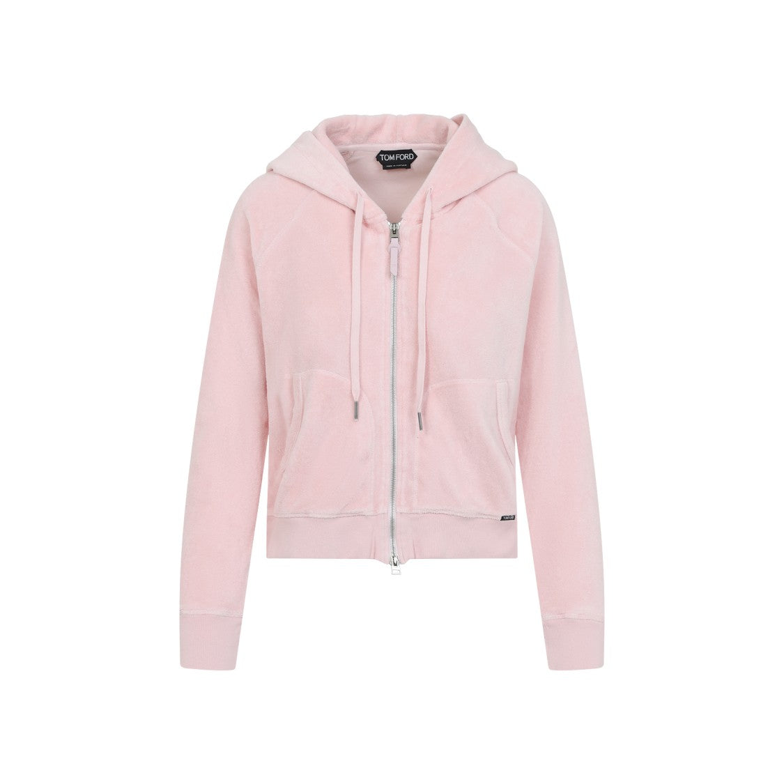Tom Ford Zip-Up Hoodie With Plush Texture And Raglan Sleeves