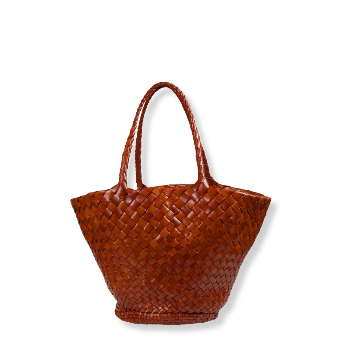 Dragon Diffusion Artisan Brown Handwoven Leather Tote Bag