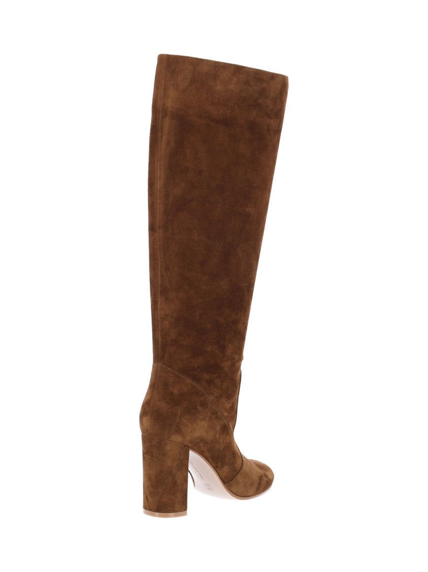 Gianvito Rossi Brown Glen 85 Suede Boots