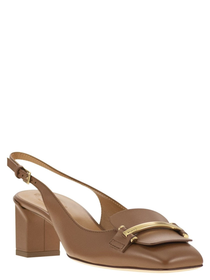 Tod's Slingback Pump With Geometric Heel