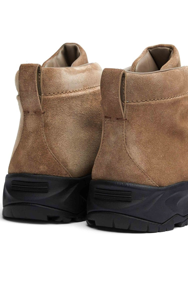 Zegna Vetta Triple Stitch High-Top Suede Sneakers