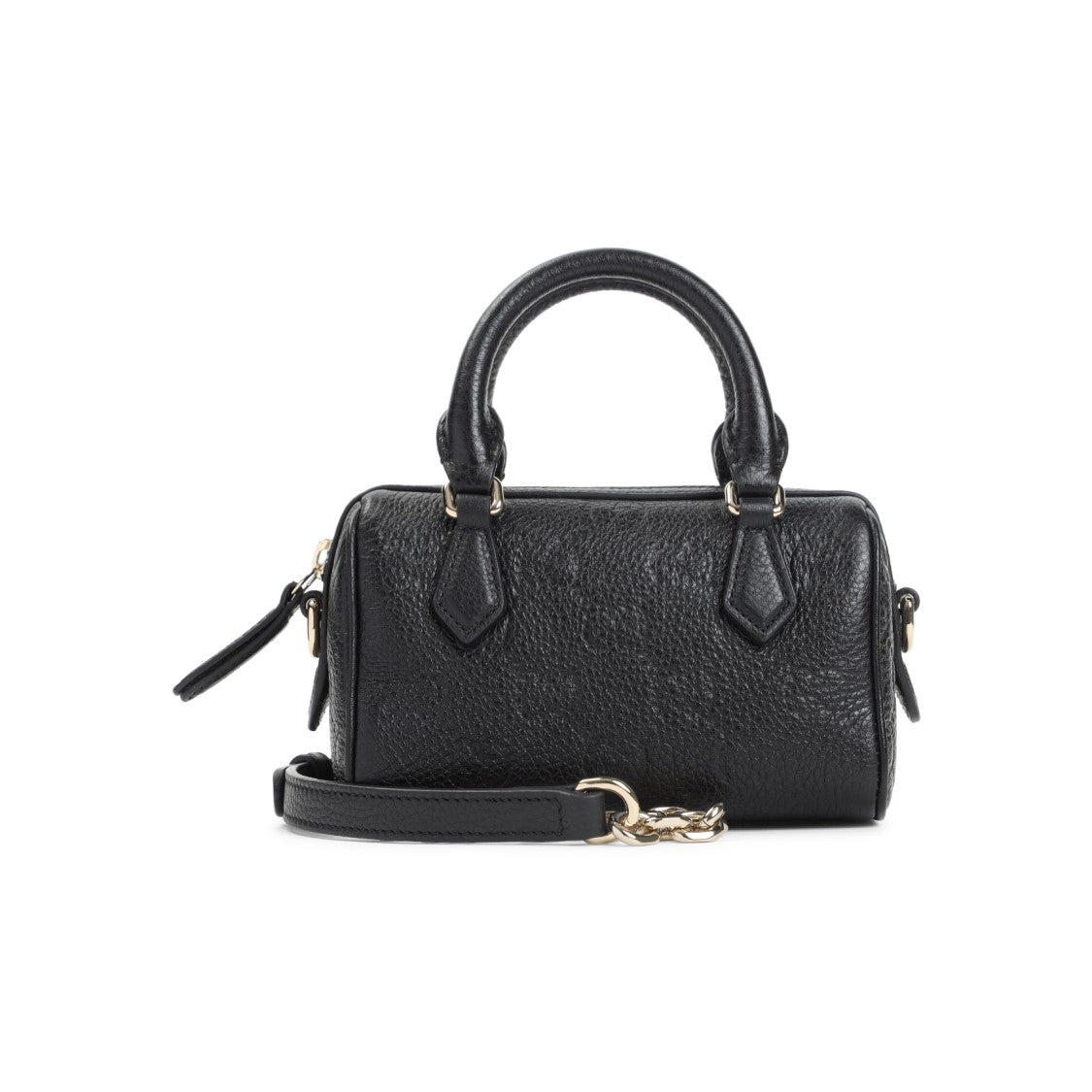 Gucci Black Leather Gg Emblem Mini Bag