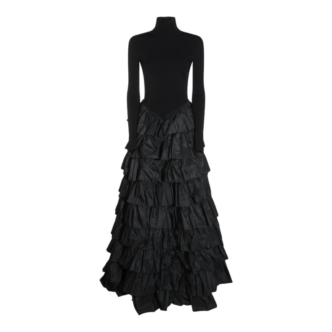 Elisabetta Franchi Fitted Dramatic Open Back Long Dress