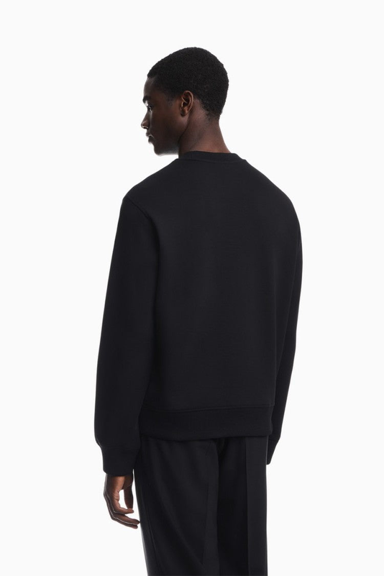 Emporio Armani Black Cotton-Blend Logo Sweatshirt