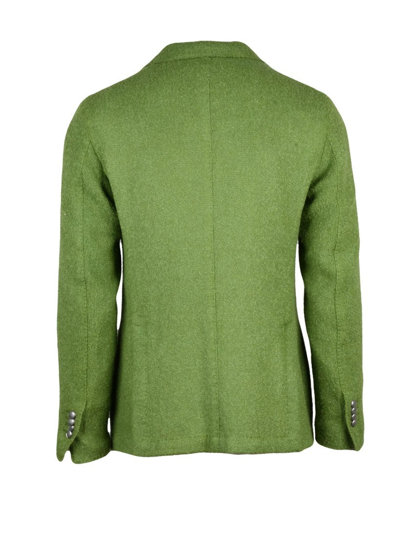 L.B.M. 1911 Textured Bouclé Jacket With Notched Lapel And Button Closure