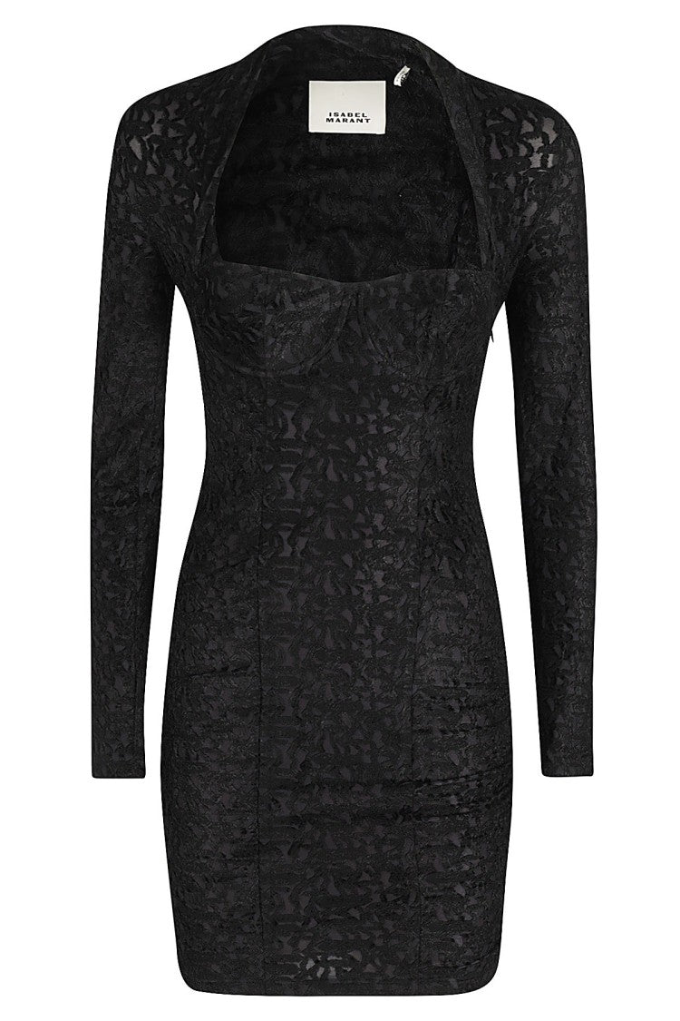 Isabel Marant Dilia Fitted Black Mini Dress