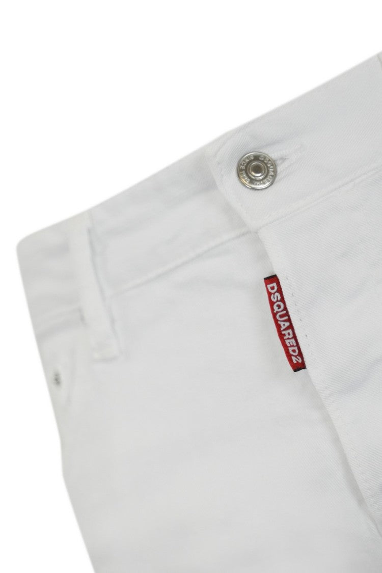 Dsquared2 Tailored White Denim Jeans With Clean Finish