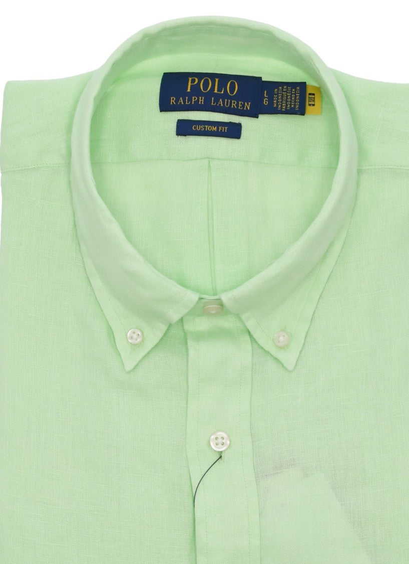 Polo Ralph Lauren Linen Button-Down Shirt With Iconic Pony Emblem