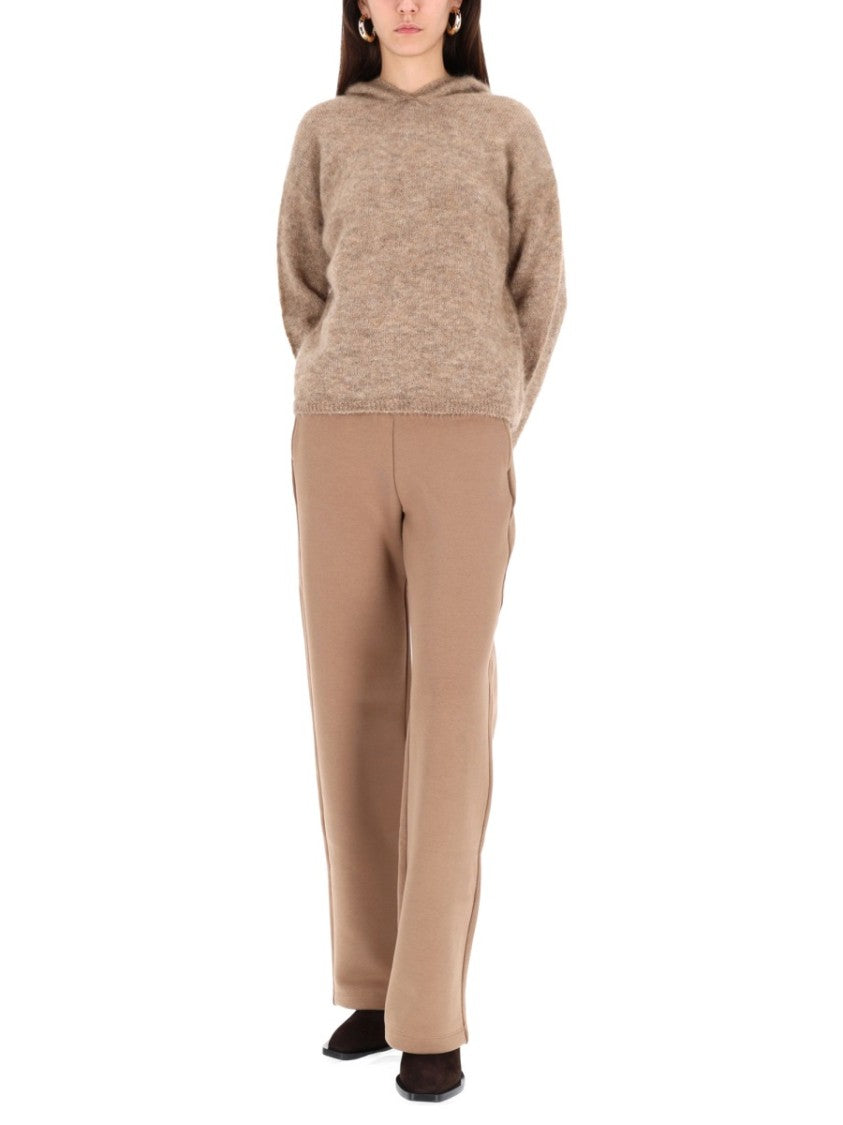 Max Mara Soft Textured Hooded Shirt With Relaxed Fit