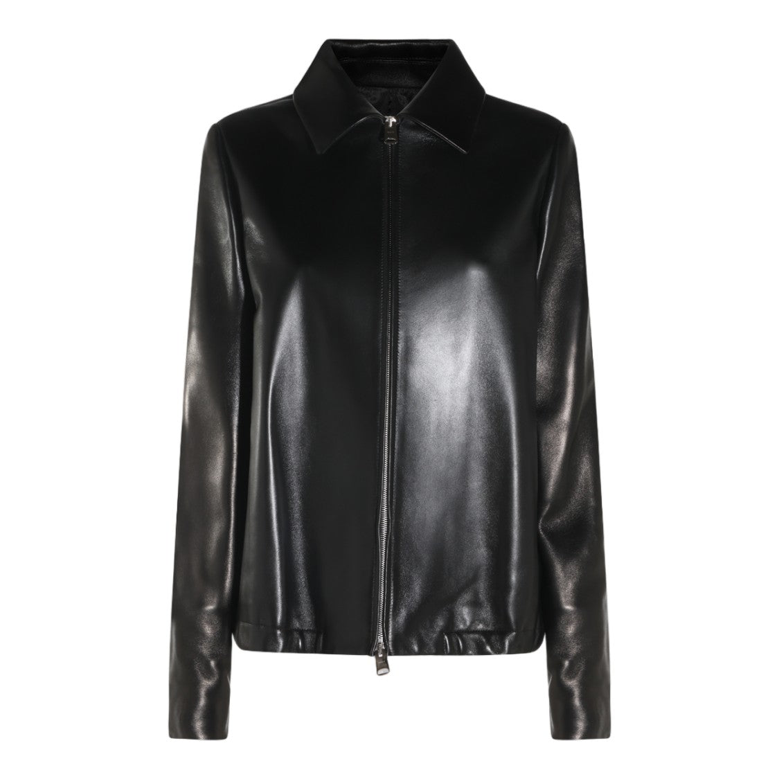 Khaite Streamlined Leather Jacket With Minimalist Design