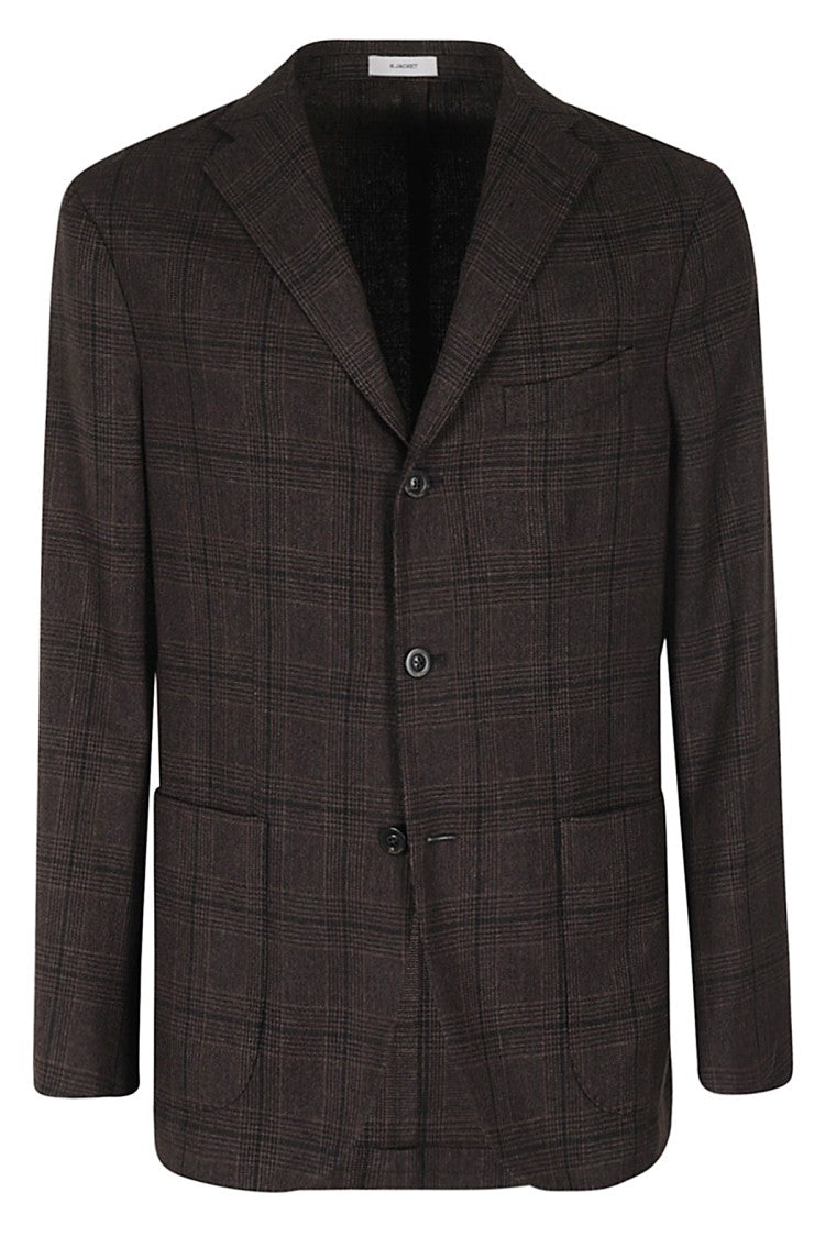 Boglioli Prince Of Wales Pattern Brown Jacket