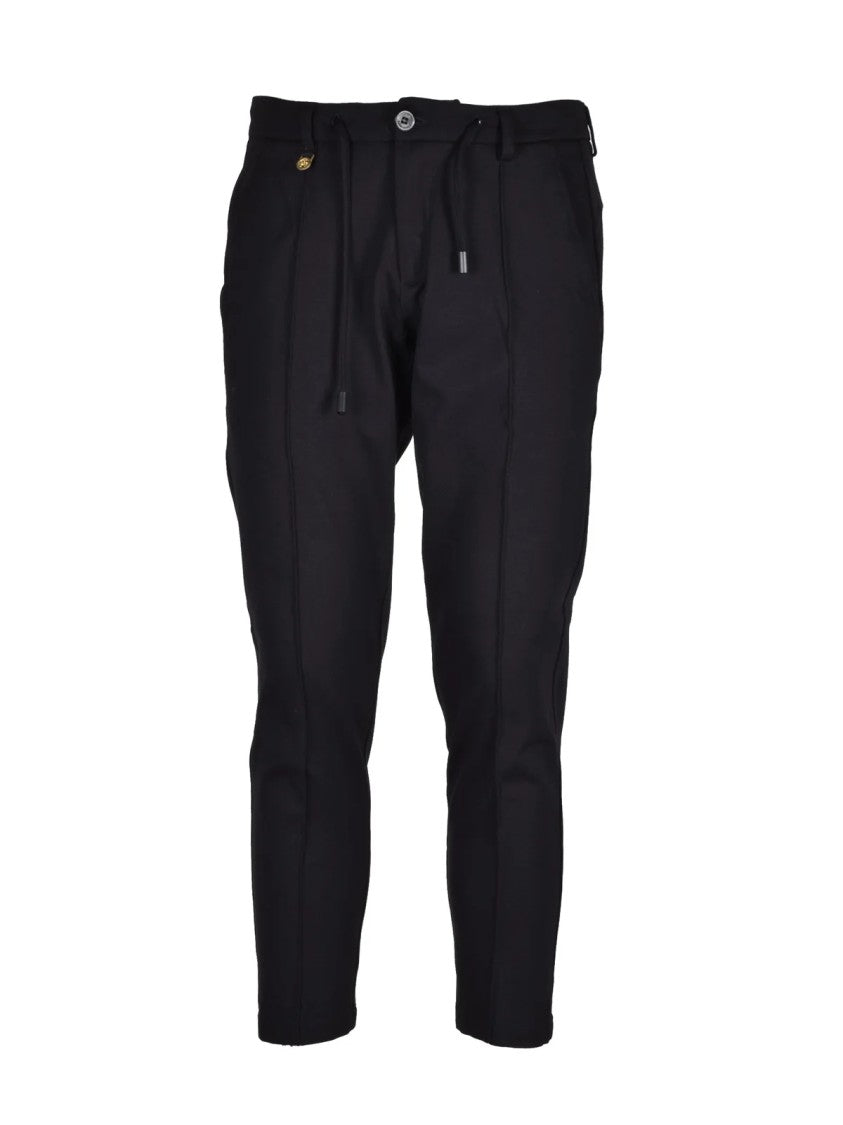 Havana & Co Black Tapered-Leg Viscose-Blend Technical Pants