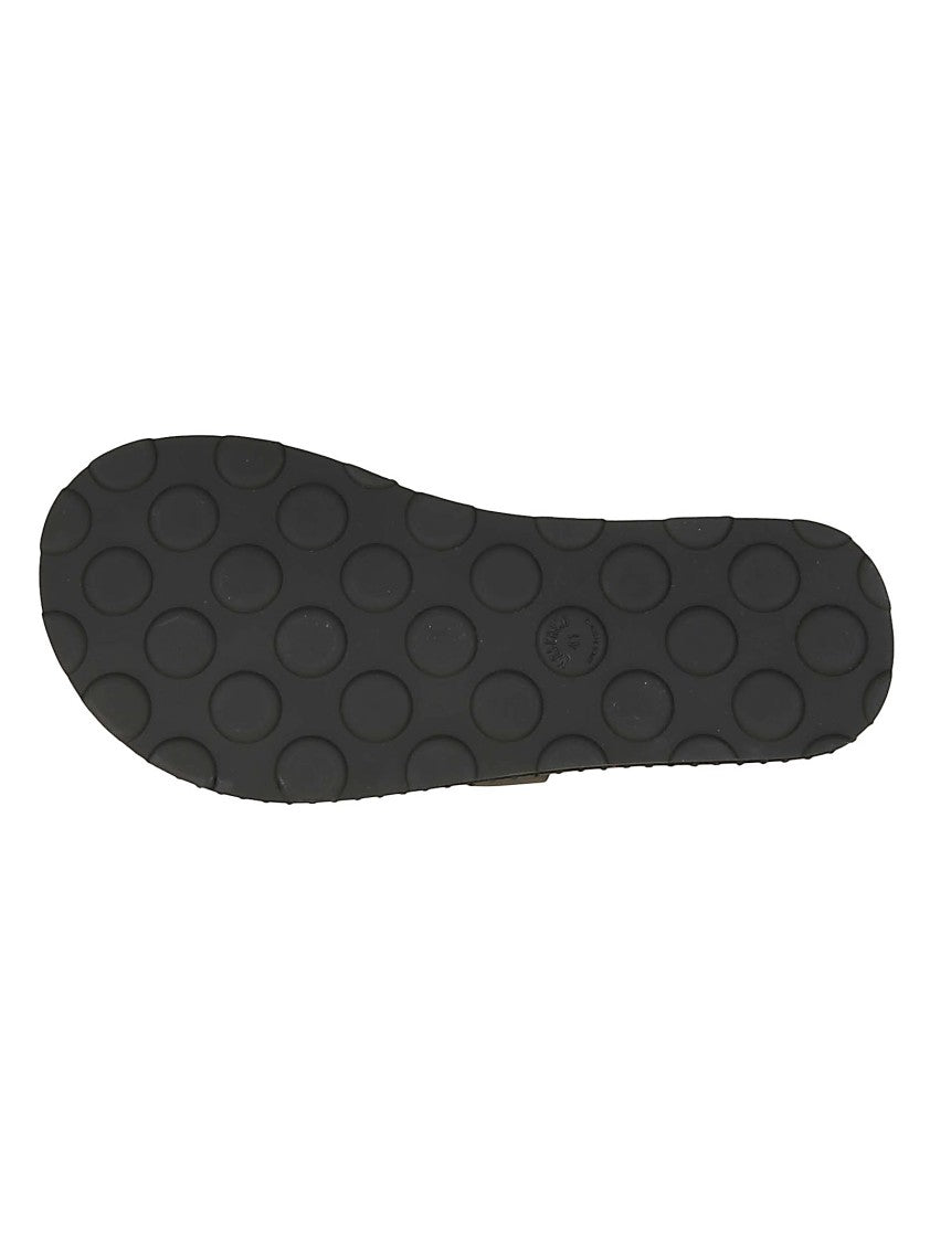 Moschino Black Logo Calf Leather Sandals