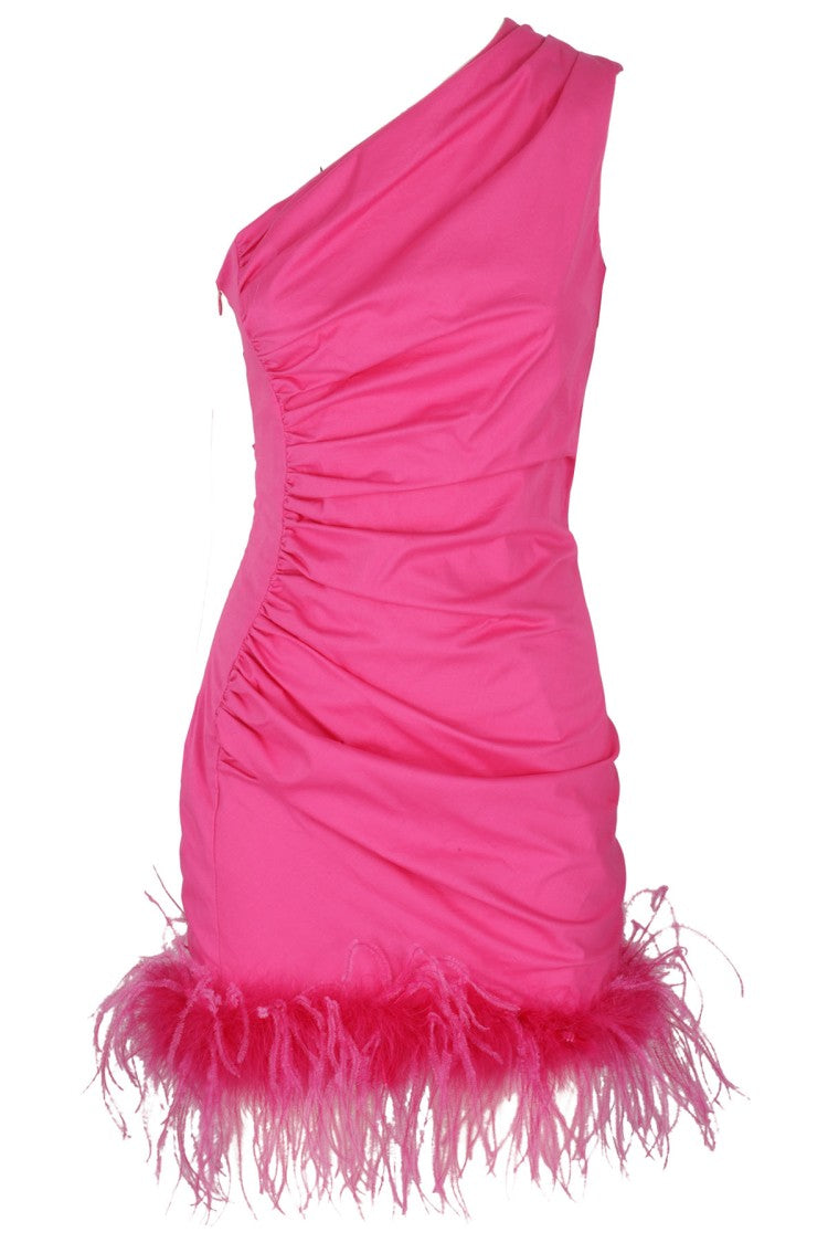 Giuseppe Di Morabito Fuchsia Poplin Mini Dress