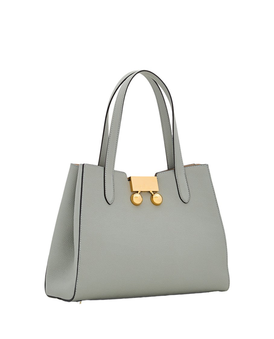 Marni Structured Leather Shoulder Bag With Gold Logo Detail