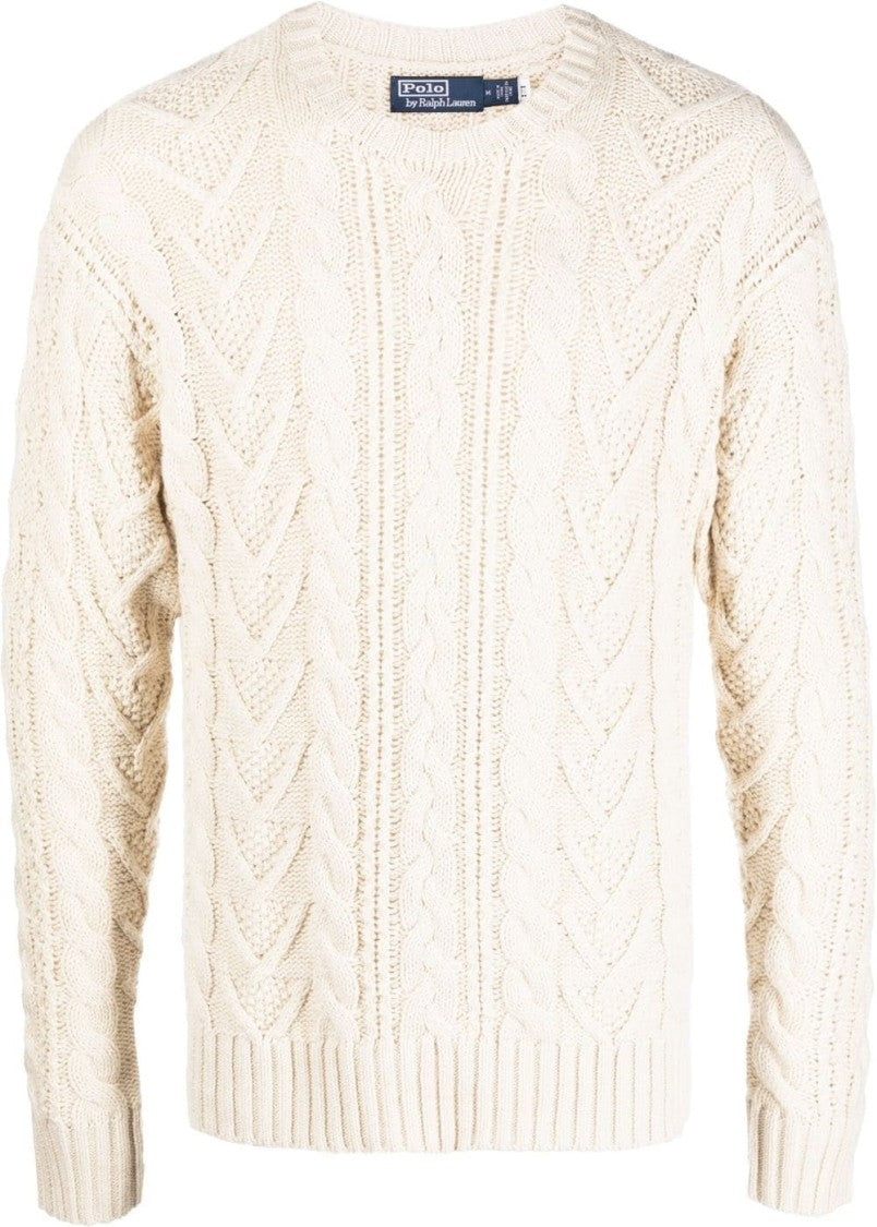 Polo Ralph Lauren Beige Textured Cable Knit Pullover