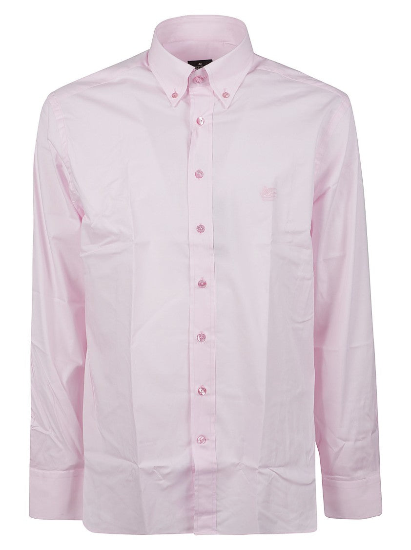 Etro Roma Logo Cotton Button-Down Shirt