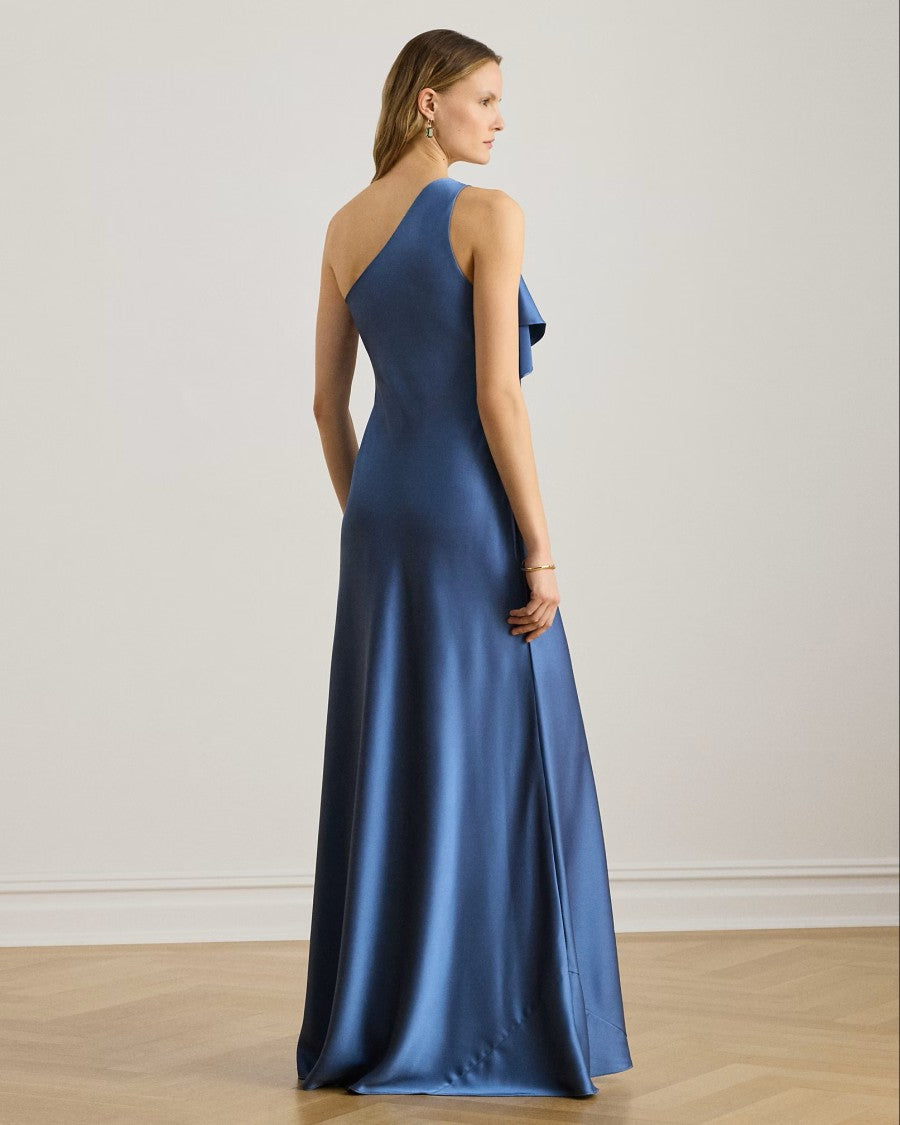 Lauren Ralph Lauren Blue Elzira Recycled Sleeveless Evening Gown