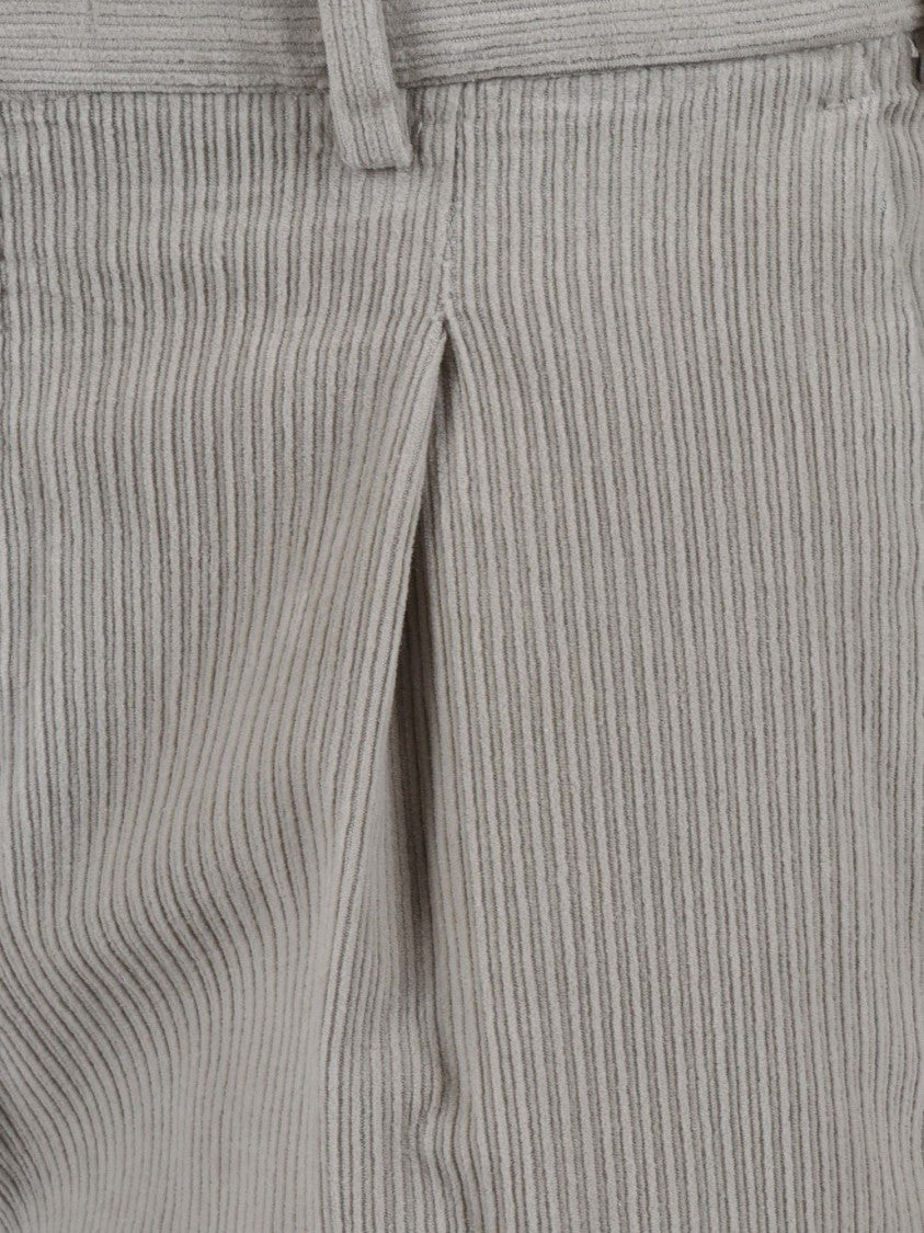 Pt01 Pleated Trousers With Flap Back Pockets