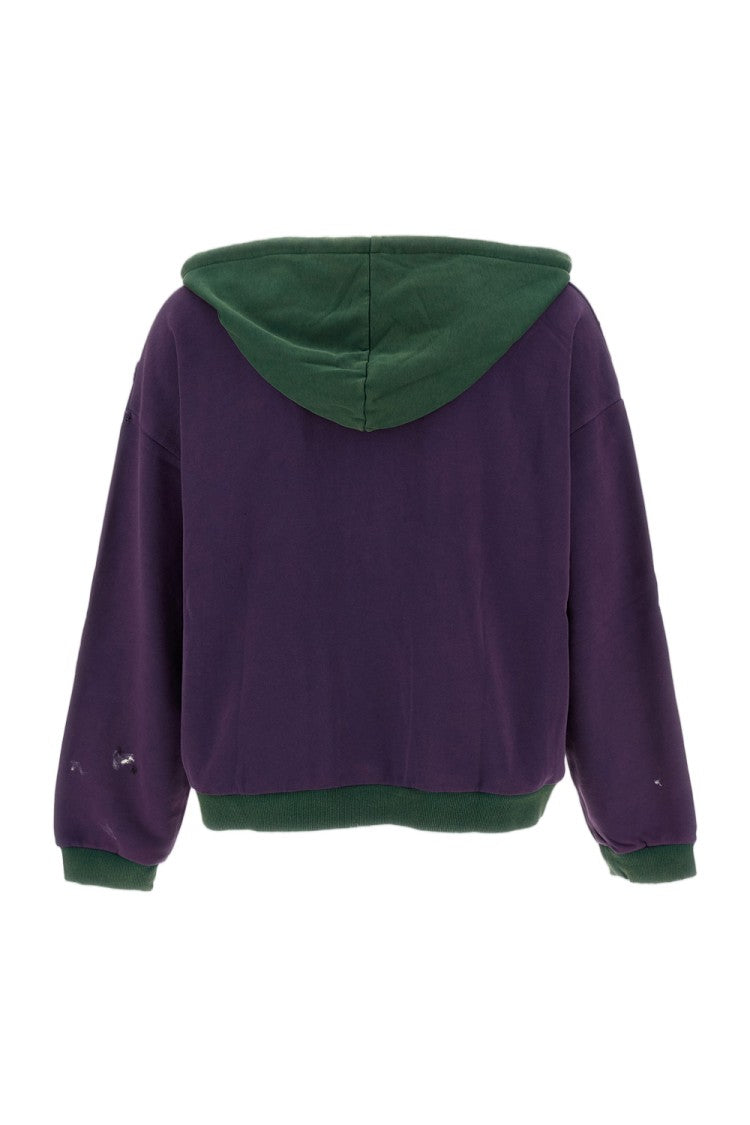 Found Two-Tone Painter Splatter Cotton Hoodie