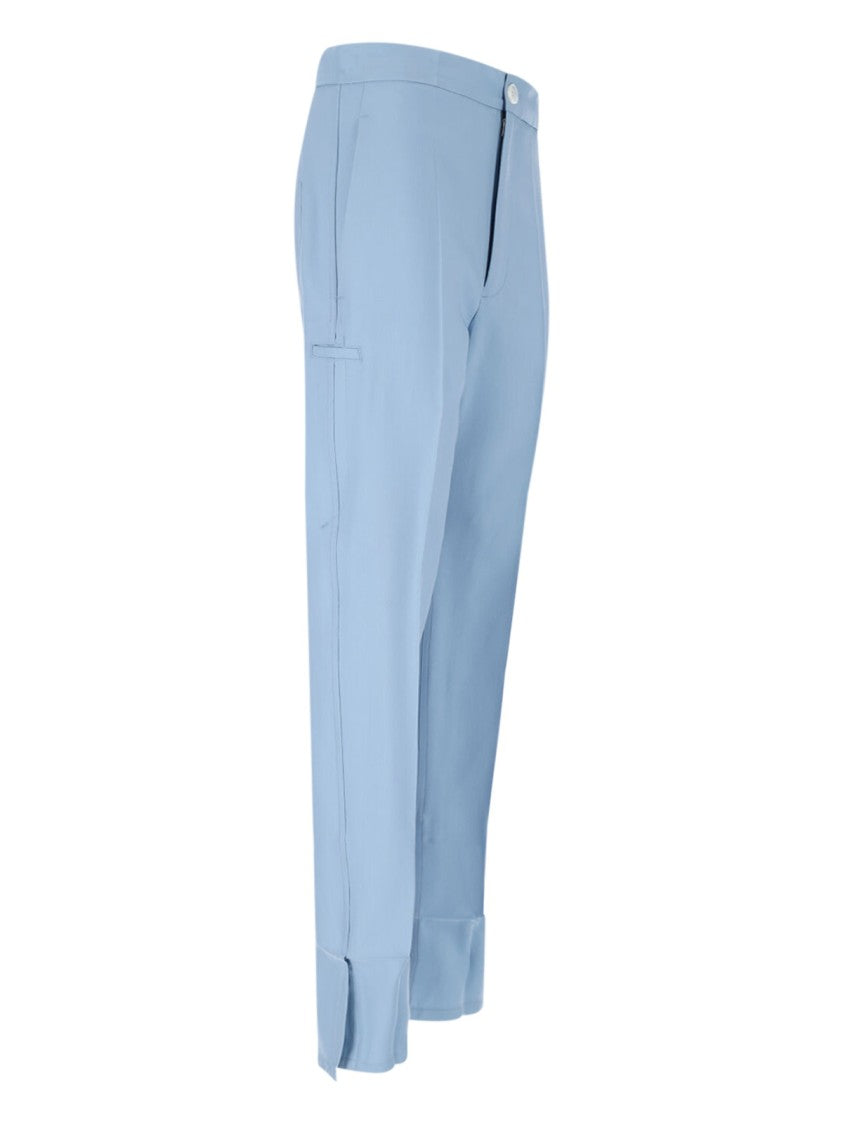 Setchu Light Blue Wool Blend Chino Pants