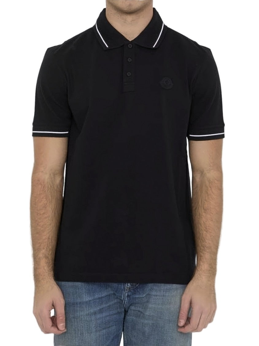 Moncler Short-Sleeve Polo Shirt With White Piping